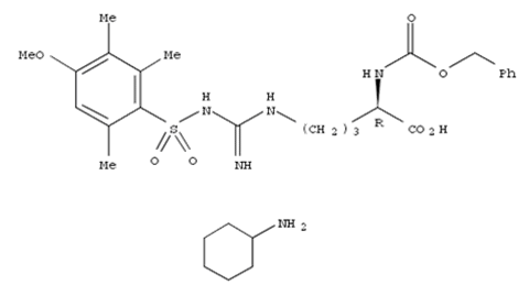 N5-[Imino[[(4-methoxy-2,3,6-trimethylphenyl)sulfonyl]amino]methyl]-N2-[(phenylmethoxy)carbonyl]-D-ornithine cyclohexanamine salt